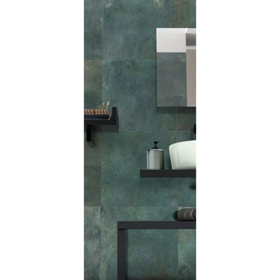 EnergieKer Magnetic wand- en vloertegel - 60x60cm - 9mm - Vierkant - gerectificeerd - Betonlook - Emerald mat
