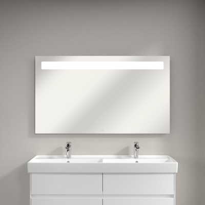 Villeroy & Boch More to see 14 More To See spiegel - met geïntegreerde LED verlichting horizontaal - 3 voudig dimbaar - 130x75x4.7cm - glans zilver