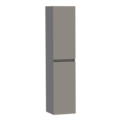 BRAUER Joy badkamerkast - 160x35x35cm - 2 deuren - greeploos - links- of rechtsdraaiend - mat taupe