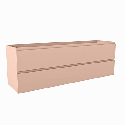Mondiaz HAY wastafelonderkast - 150x40x50cm - 2 lades - uitsparing rechts - softclose - Rosee