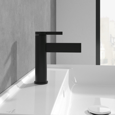Villeroy & Boch Dawn 1 greeps wastafelkraan - zonder pop up afvoergarnituur - mat zwart