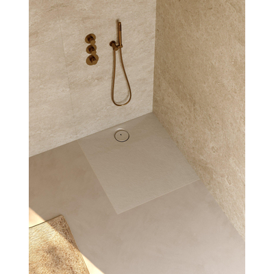Riho Nuvia Receveur de douche - 90x80cm - antibactérien - purite - gris galet