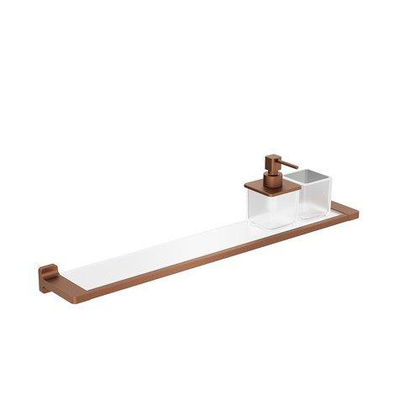 Crosswater Rotar tablette - 60cm - distributeur de savon - gobelet - bronze brossé