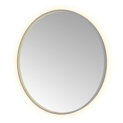 Hotbath &MORE Spiegel Round - diameter 100cm - direct en indirect LED - spiegelverwarming - dimbaar - met afstandsbediening - PVD - geborsteld gunmetal antraciet