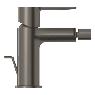 GROHE Lineare 1-gats bidetkraan s-size met waste brushed hard graphite