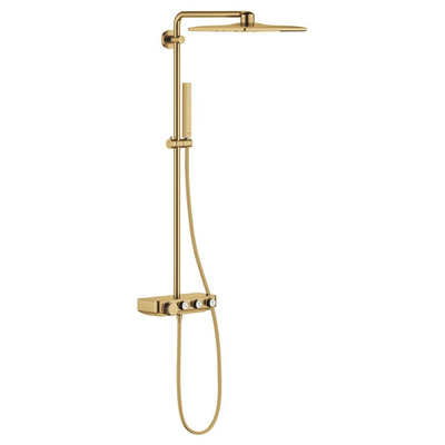 Grohe Euphoria SmartControl Cube Regendoucheset Opbouw - hoofddouche 31cm - hannddouche staaf - brushed cool sunrise (goud)