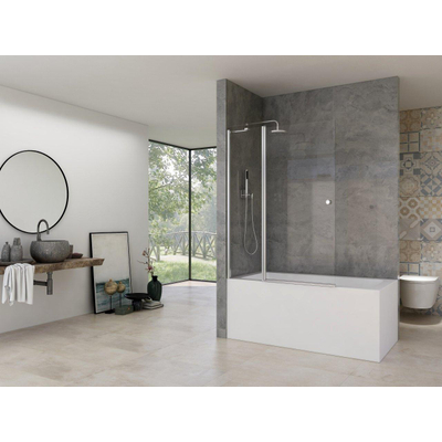 Van Rijn Products ST02 Paroi de baignoire - 120x150cm - incl traitement du verre - chrome