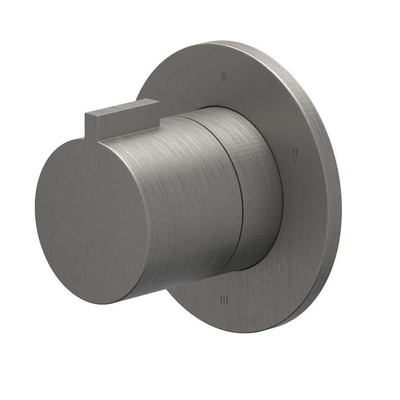 IVY Pact Afbouwdeel - 3-weg - stop-omstel - symmetry - rond rozet - Geborsteld metal black PVD