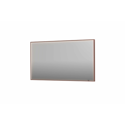 INK SP19 miroir - 140x4x80cm rectangulaire dans un cadre en acier incl dir LED - chauffage - changement de couleur - dimmable et interrupteur - cuivre brossé