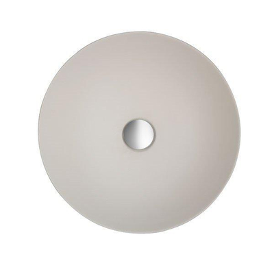 Crosswater Circus Vasque à poser - 40x40x15cm - rond - intérieur Mat brut - extérieur Inox brossé
