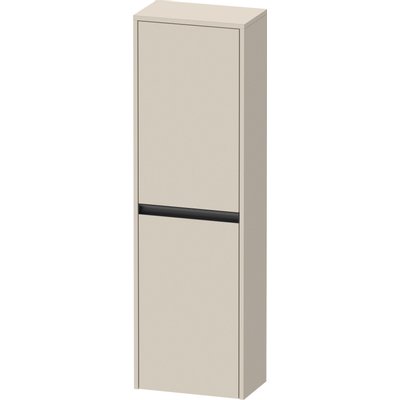 Duravit Ketho.2 Halfhoge kast - met 2 deuren - 40x132x24cm rechts - met tip ontaupe - supermat
