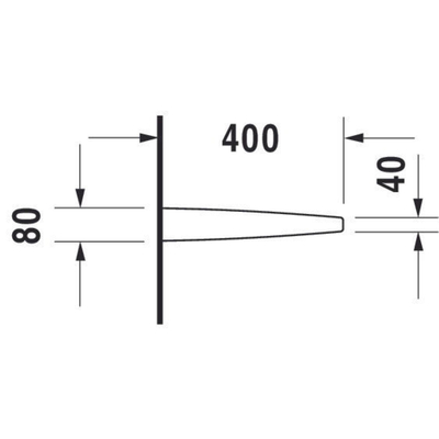 Duravit Starck 3 cloison de séparation pour urinoir 80x705x400mm blanc