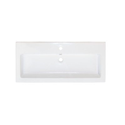HR badmeubelen Djazz Lavabo - 101x45.5x4cm - 1 trou de robinet - céramique blanche