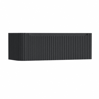 H&R Badmeubelen Juice Wastafelonderkast - 120x45x40cm - linkerhoek afgerond - 3D-front - 1 lade - geïntegreerde greep - dark blue