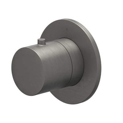 IVY Bond Partie apparente - pour mitigeur de douche encastré - robinet d'arrêt - symmetry - rosace ronde - metal black PVD brossé