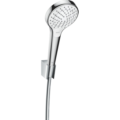 Hansgrohe Croma Select S PorterS badset met Croma Select S Vario handdouche met wandhouder met Isiflex`B doucheslang 125cm wit/chroom