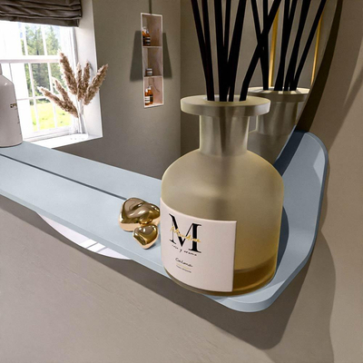 Mondiaz SPOT Badkamerspiegel - rond 70cm - spiegelplanchet - kleur Clay