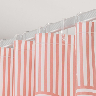 Sealskin Brave Rideau de douche 180x200 cm PEVA Rose foncé / Blanc