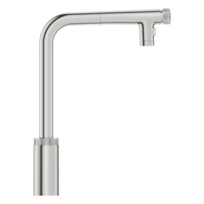 GroheMinta SmartControlkeukenmengkraan l-uitloop uittrekbare dualspray supersteel