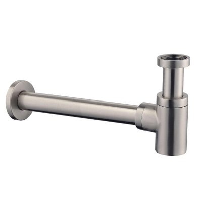 Wiesbaden UniMatch fonteinsifon 5/4" x 32 mm Incl. afvoerplug geborsteld staal SHOWROOMMODEL