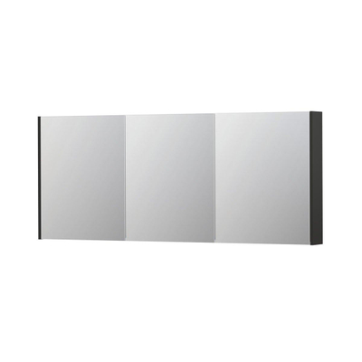 INK SPK2 spiegelkast – 180x74x14 cm – 3 deuren, dubbelzijdige spiegeldeuren – Mat antraciet