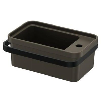 QeramiQ Élan Fonteinset - 45x27cm - 1 kraangat - keramiek - handdoekbeugel - mat caffé (bruin)