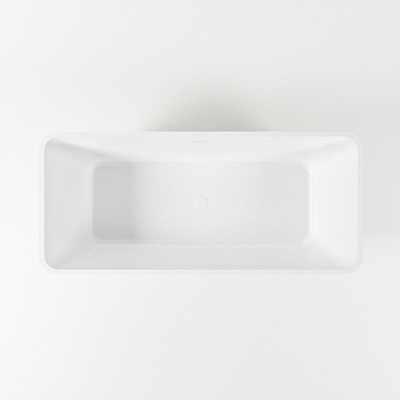 MONDIAZ LUNDY baignoire autoportante - 170x75cm - mat linen / talc (beige / blanc)