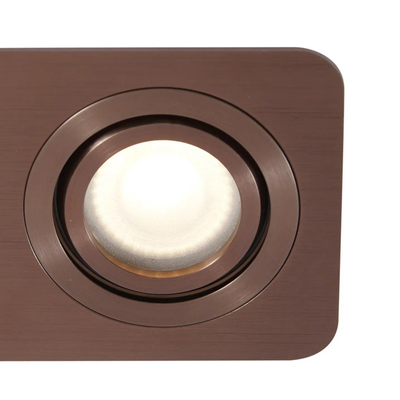 QAZQA Alberto Inbouwspot set - 2 spots - 11x17.5cm - inclusief led lamp helder - IP44 - Rechthoek - Brons