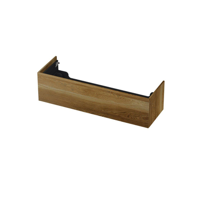 INK Wastafelonderkast - 140x45x37.6cm - 1 lade - push to open - met recht opdekfront - Eiken - Ash grey