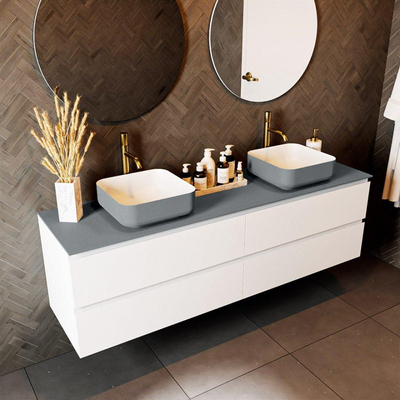 Mondiaz TOP 46 Topblad - 170x46x0.9cm - geschikt voor afdekplaat - Solid surface - Plata
