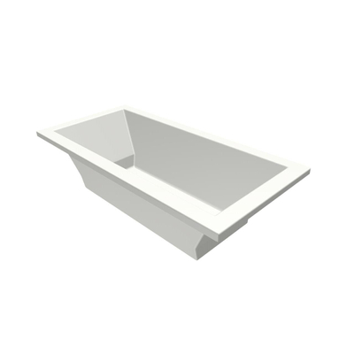 Xenz Society Duobad - 190x90x53 - afvoer Midden - acryl - wit mat