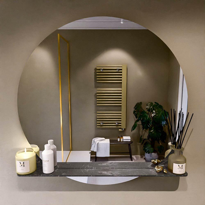 Mondiaz SPOT Miroir de salle de bain - rond 100cm - plan de miroir - couleur Lava