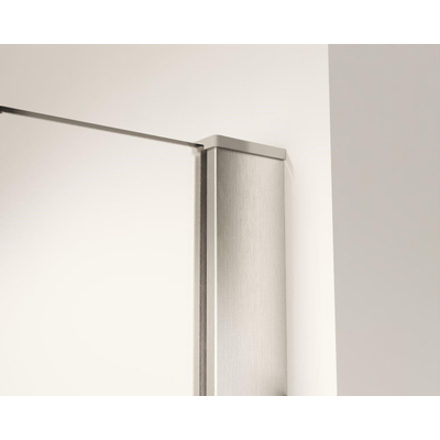 Fortifura Galeria Douche à l'italienne - 100x200cm - verre satiné - Inox brossé