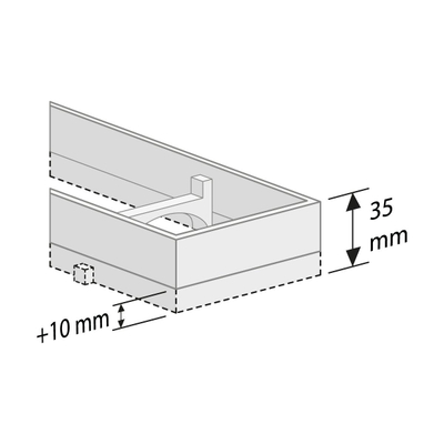 Easy Drain Modulo taf verhogingsframe 60cm voor graniet of marmer