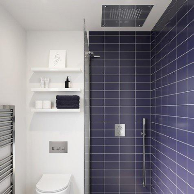 Robinet de douche Crosswater Crossbox - thermostatique - adapté pour 3 fonctions - poussoir - chrome