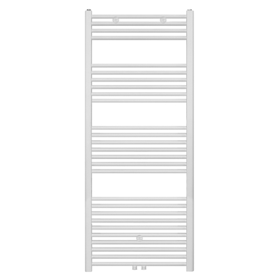 Belrad Handdoekradiator - middenaansluiting - 1600X600mm - 828 Watt - Wit Mat Geborsteld