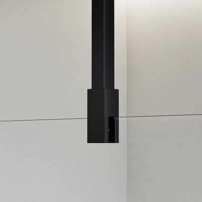 FugaFlow Eccelente Vetro Stabilisatiestang - plafond - tbv inloopdouche badkamer 125cm - mat zwart