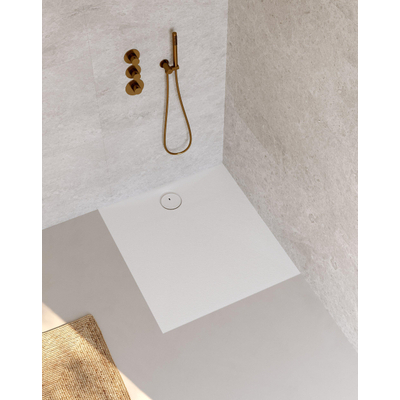 Riho Nuvia Douchevloer - 100x90cm - antibacterieel - purite - white matt