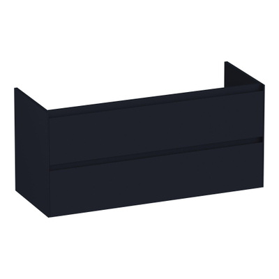 BRAUER Inspire meuble sous-lavabo 120 2 tiroirs softclose - sans poignées - 1 découpe pour siphon - noir mat