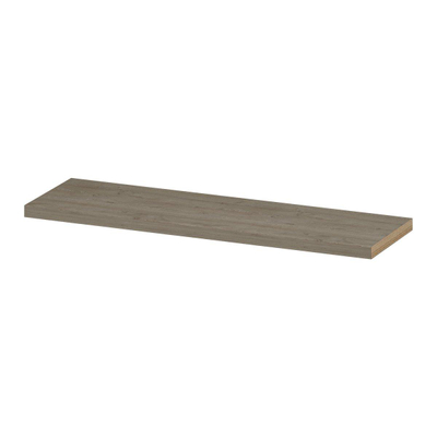 INK 35d étagère murale - 120x35x3.5cm - bord avant chanfreiné - pour niche - MFC chêne grège