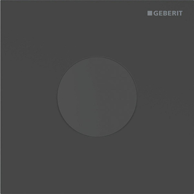 Plaque de commande Geberit type 40 urinoir - batterie - rond - noir mat/ facile à nettoyer