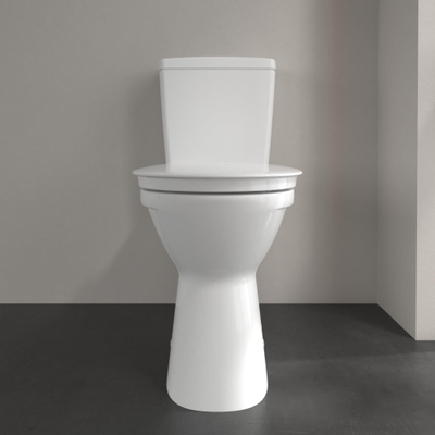 Villeroy & Boch ViCare staand toilet - zonder spoelrand - zonder zitting en reservoir - met AntiBac - CeramicPlus - Wit Alpin
