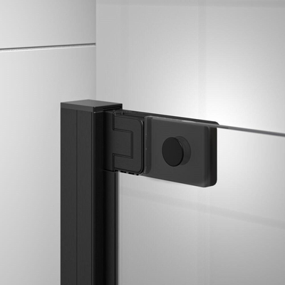Sealskin inc. cabine de douche quadrant en deux parties 100x100x200cm verre de sécurité transparent de 8mm avec anti-basculement noir mat