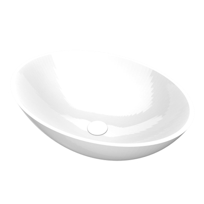 Arcqua Prince opbouw waskom ovaal 49x34 glans wit