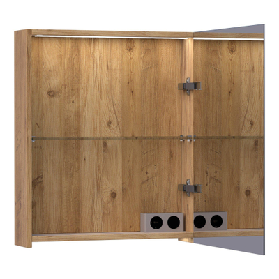 BRAUER Impress Deluxe armoire de toilette – 59 x 70 x 15 cm – LED directe – ouverture à droite – Chateau