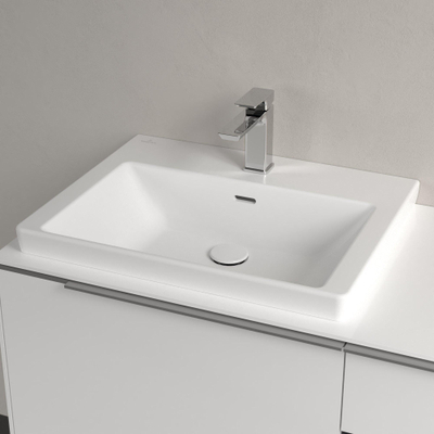 Villeroy & Boch Subway 3.0 Lavabo - 600 x 470 x 165 stone white mat (blanc) CeramicPlus - avec trop-plein - bord meulé