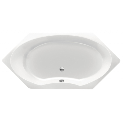 Xenz Orona Baignoire d'angle - 190x90x53 - bonde centrale - acrylique - blanc