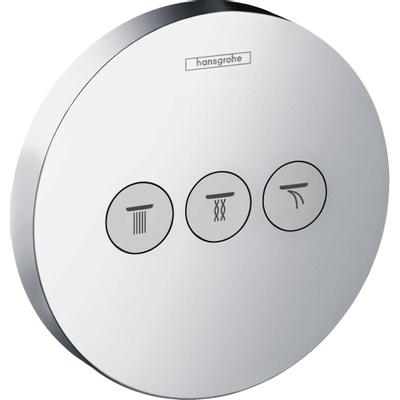 Hansgrohe ShowerSelect S élément de finition pour robinet encastré avec 3 vannes d'arrêt pour 3 fonctions de douche chrome