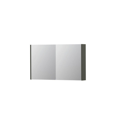 INK SPK1 armoire de toilette – 100 x 60 x 14 cm – 2 portes, portes-miroir double face – Béton mat