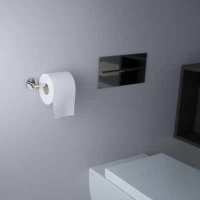 Clou Flat toiletrolhouder 16.5x4.8cm zonder klep chroom